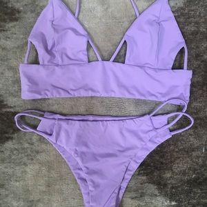 Lavender Slate swim cut out bikini set! 💜